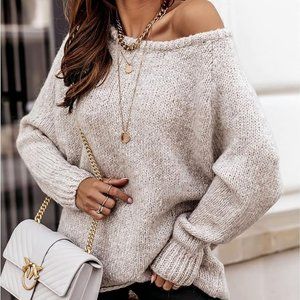 Chip On My Shoulder Knit Sweater